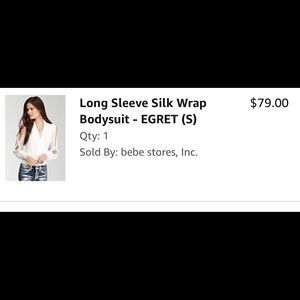 Bebe Women's Natural Long Sleeve Wrap Bodysuit